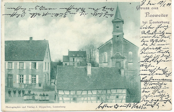 La carte postée le 12 août 1899 à Berlin